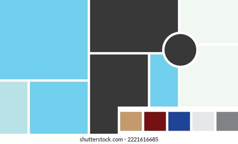 Vector Mood Board with different colors