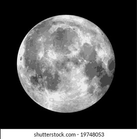 Vector moon illustration