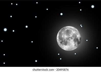 Vector moon illustration