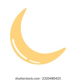 Vector moon. Simple illustration crescent