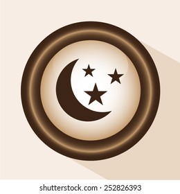 vector moon and stars