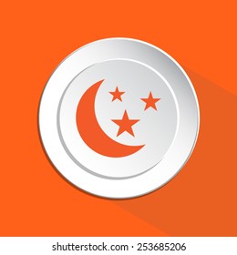 vector moon and stars