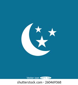 vector moon and stars