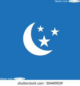 vector moon and stars