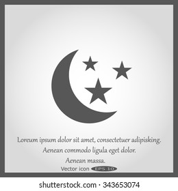 vector moon and stars