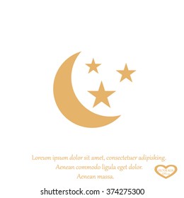 vector moon and stars