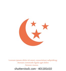vector moon and stars