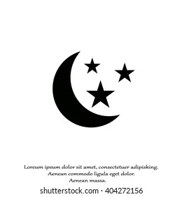 vector moon and stars