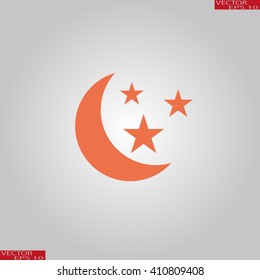 vector moon and stars