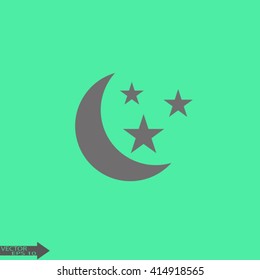 vector moon and stars