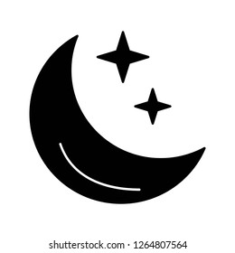 vector moon stars icon 