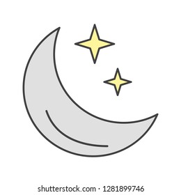 vector moon stars icon 