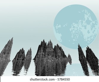 Vector Moonrise
