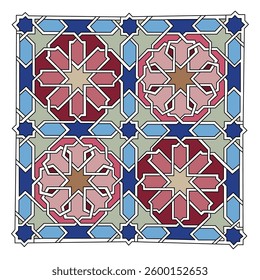 Vector Moorish Mosaic Tile Design