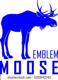 vector moose bull logo label emblem