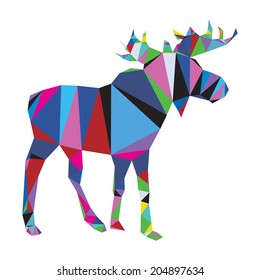 Vector moose in triangle style. From set