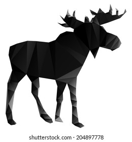 Vector moose in triangle style. From set