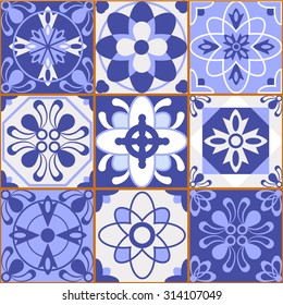 vector Moroccan tiles ornaments