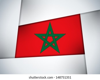 Vector - Morocco Country Flag Geometric Background