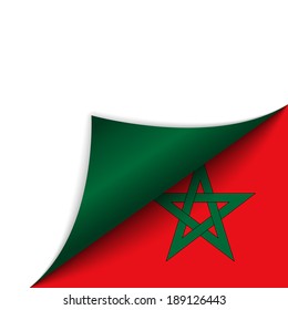 Vector - Morocco Country Flag Turning Page