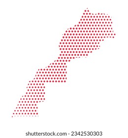 Vector Morocco Dotted Map Illustration, can be used for business designs, presentation designs or any suitable designs.