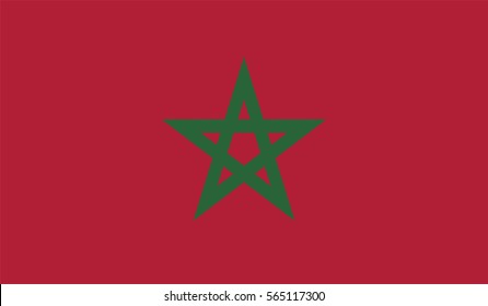 Vector Morocco flag, Morocco flag illustration, 