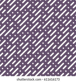 Vector Morse Code Pattern. Seamless Dotted Background. Repeating Monochrome Texture. Simple Minimalistic Swatch.