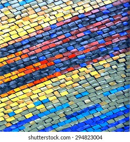 Vector mosaic abstract background. Trace