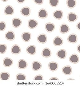 Vector Mosaic Abstract Dots on White seamless pattern background.