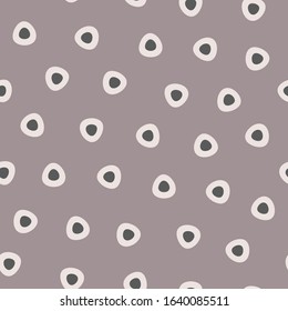 Vector Mosaic Abstract Dots in Warm Gray seamless pattern background.