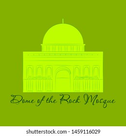 Vector Mosaic Al-Aqsa Mosque culture, historical,
