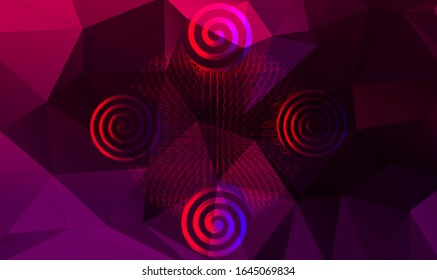vector mosaic background abstract tile spiral 