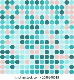 Vector Mosaic Background. Colored Small Circles in rows. Ornamental geometrical abstract vector background for decorations, paper packaging, textile design, covers