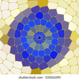 Vector mosaic background with light motives of the summer and autumn