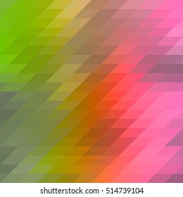 Vector mosaic background pink, orange, green. Abstract background