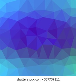 Vector Mosaic Blue Background. Abstract Polygonal Blue Pattern