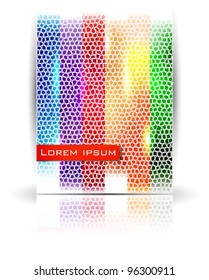 vector mosaic colorful lines background brochure. Pattern