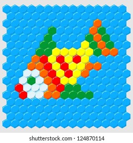 vector mosaic fish