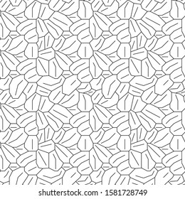 Vector mosaic leaves, abstract foliage seamless pattern