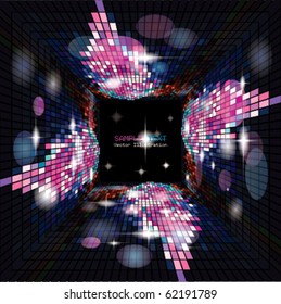 Vector Mosaic Perspective Box