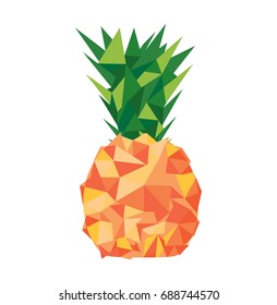 vector mosaic pineapple icon
tropical fruit illustration, abstract