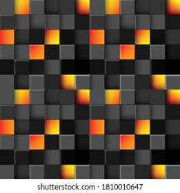 Vector - mosaic Yellow  and Black Abstract Pattern popular use for decoration on Bathroom