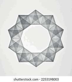 Vector mosaic,black and white background