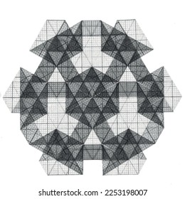 Vector mosaic,black and white background