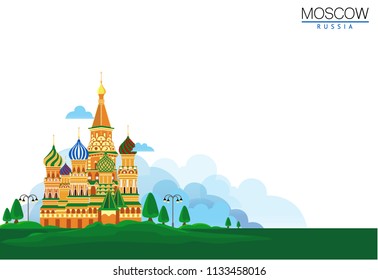 vector of Moscow city emblem landmark in Russia.