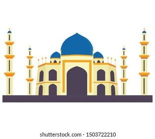 vector of mosque flat design