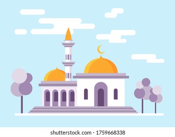 Vector of Mosque Flat Design