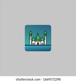 Vector mosque icon. For icon app or website