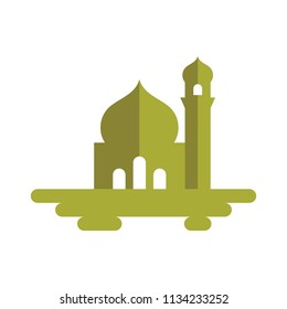 Vector of Mosque. Islamic Religion. 