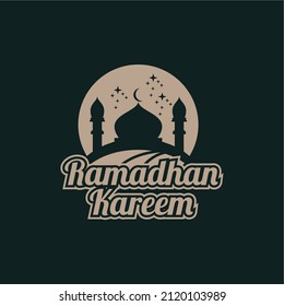 
vector mosque logo illustration design